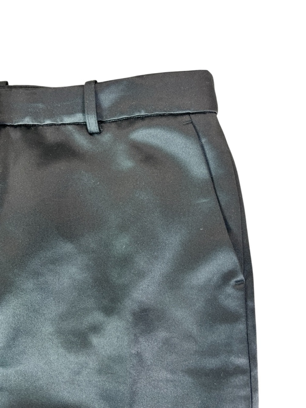 J. Crew Elegant Black Satin Mini Skirt Tailored Women’s Size 6 Elegant Chic - Picture 4 of 9